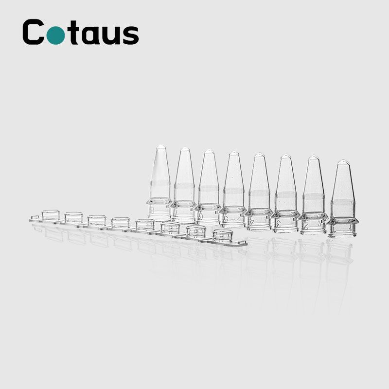 Tubos de PCR transparentes de 8 tiras de 0,2 ml